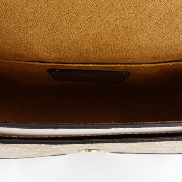 Coach Women's Georgie Saddle Bag in Signature Canvas White Size OS - Picture 10 of 11
